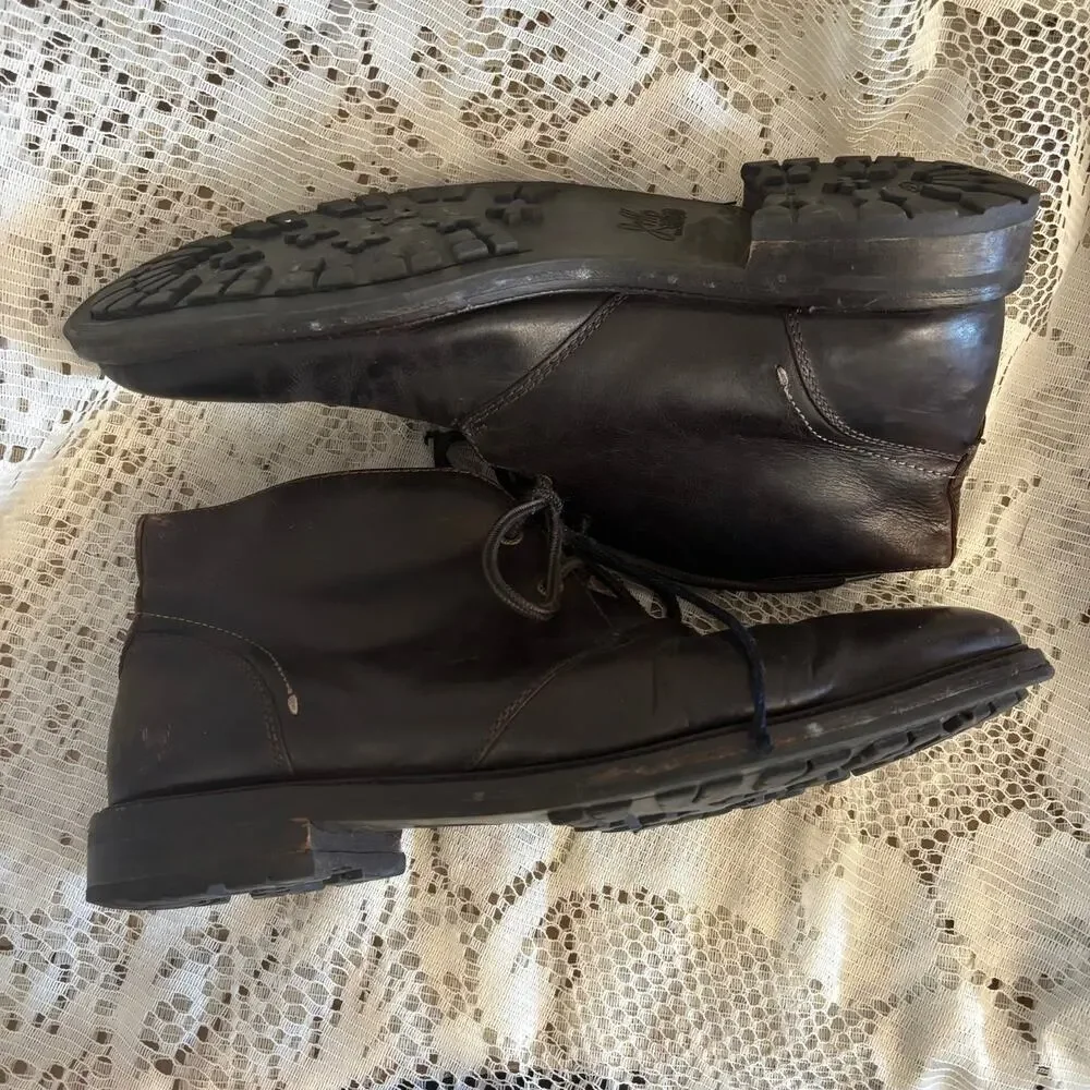 Johnston & Murphy 1850 Men's US 10.5 Dark Brown Leather Chukka Boots